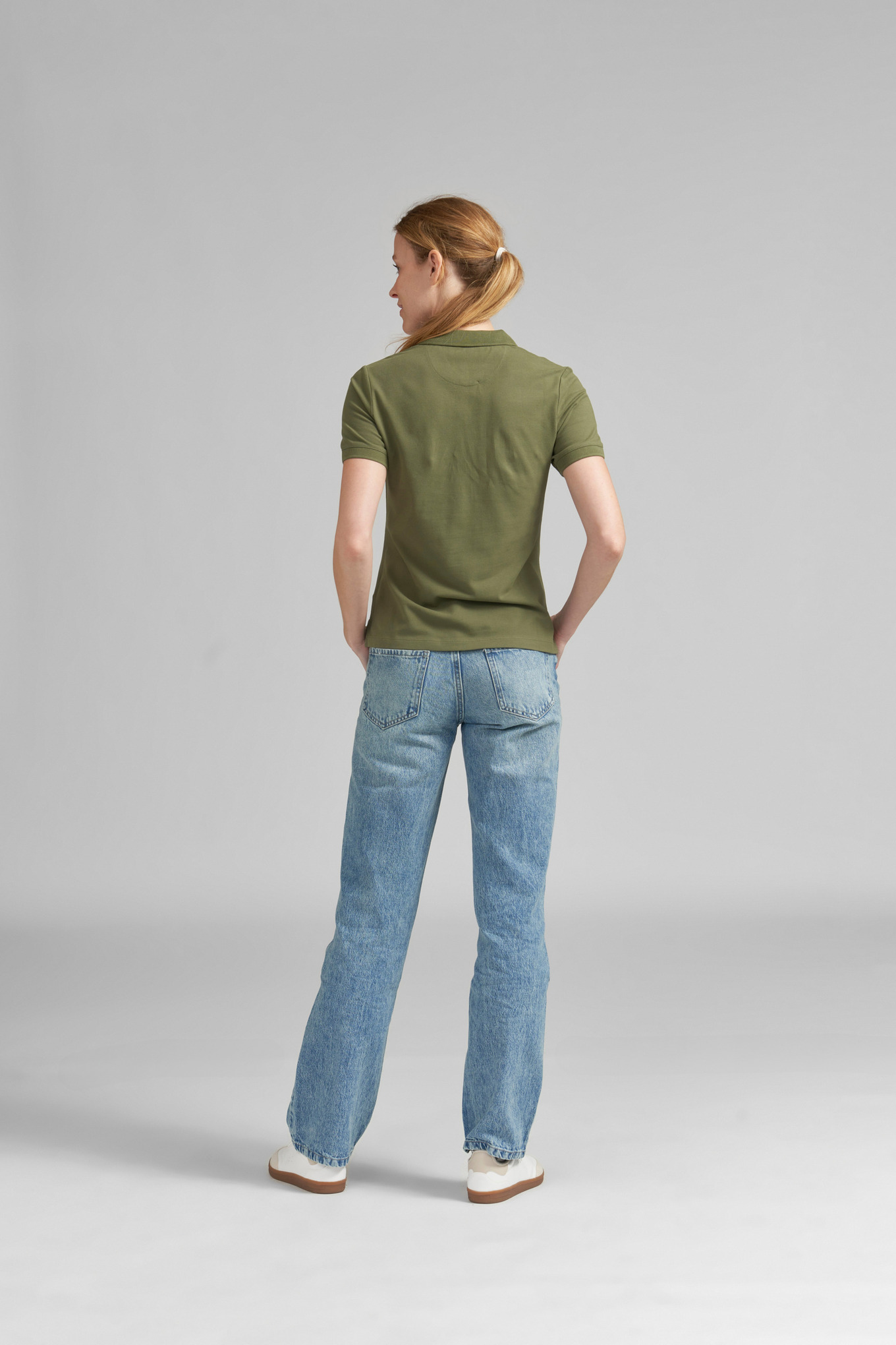 Дамска поло тениска BASIC, зелена