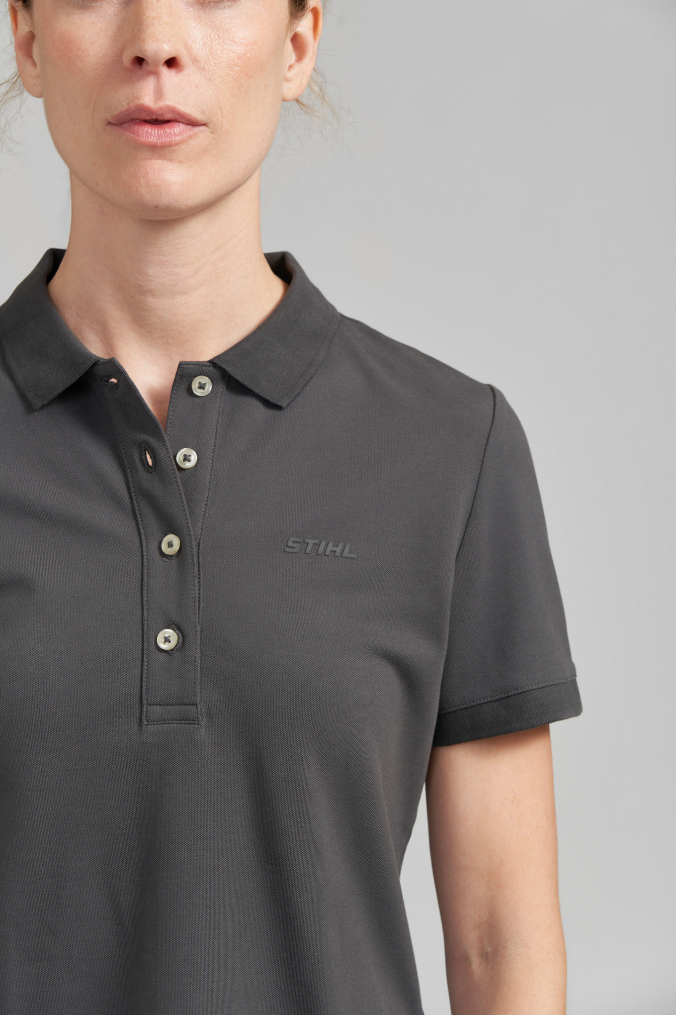 Дамска поло тениска BASIC, сива