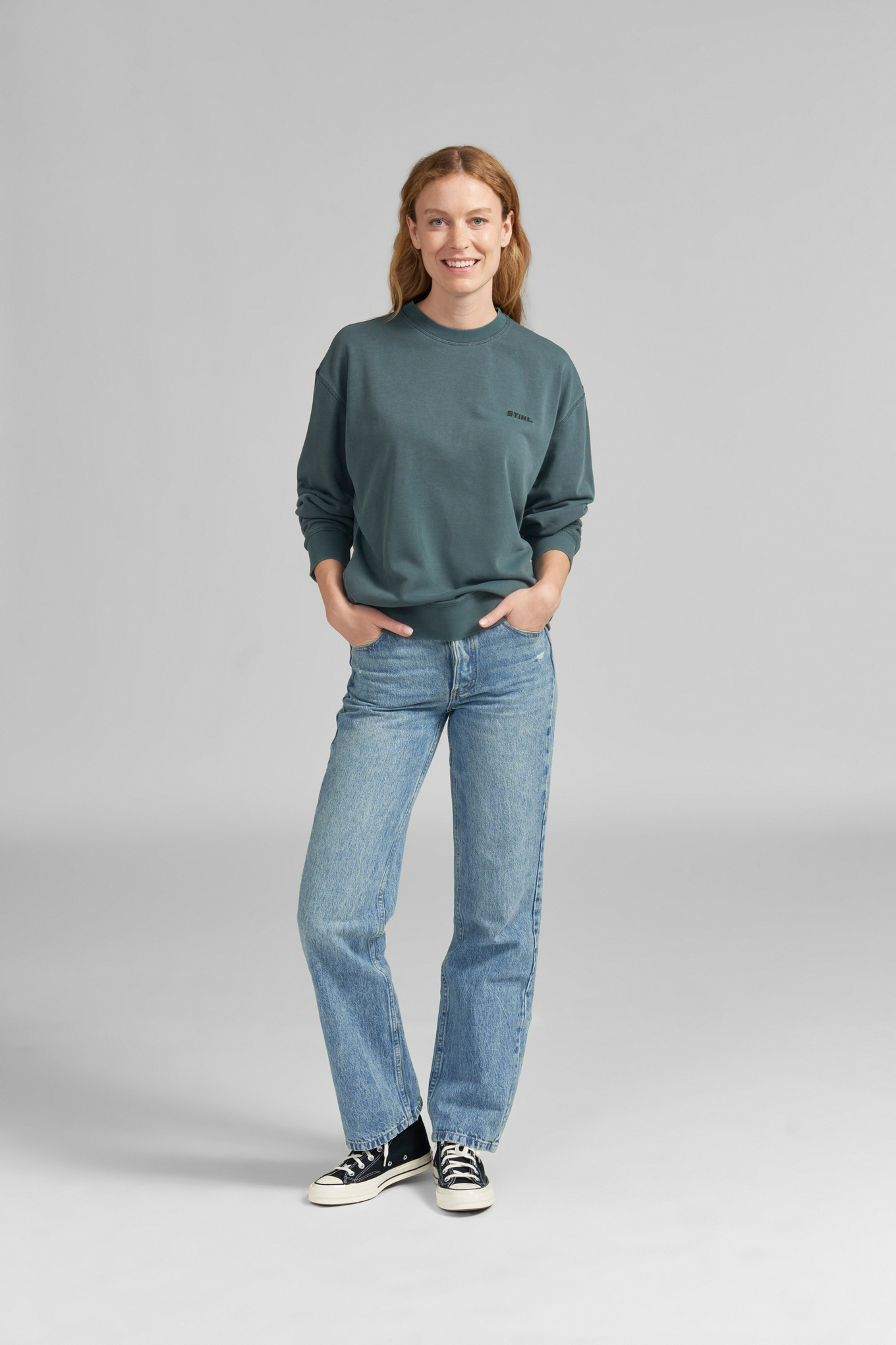 Суитчър PIGMENT DYE, цвят петрол