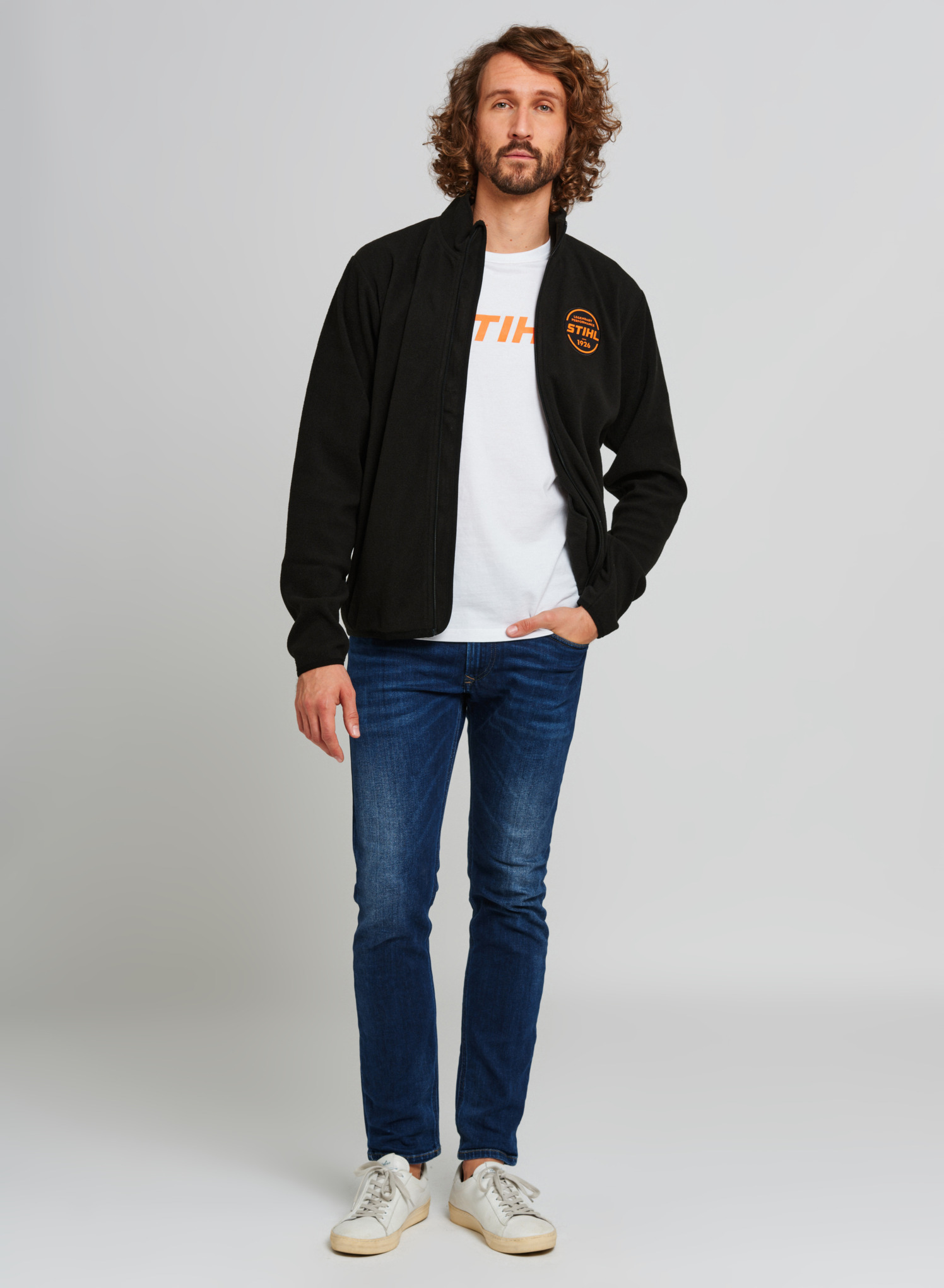 Fleece яке "STIHL", черно